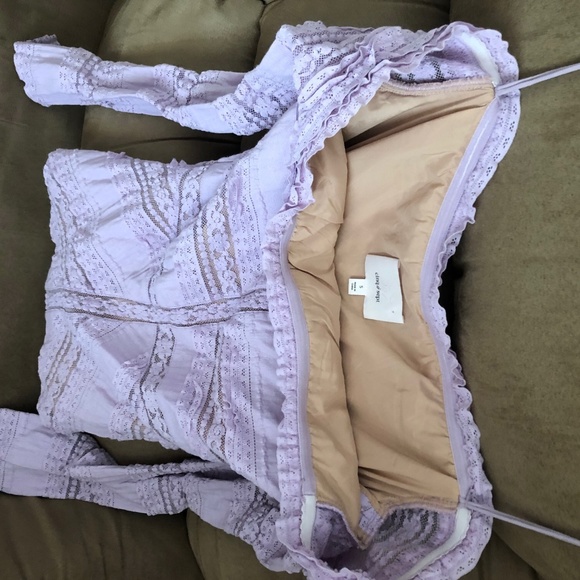 Cinq a Sept off shoulder lace top - Picture 6 of 8